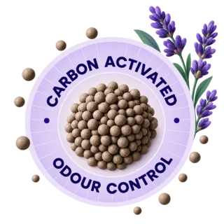 Activated carbon odour-control granules